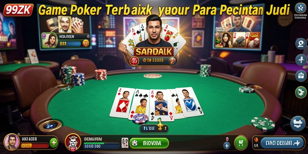 Tampilan gameplay Poker seru di aplikasi 99ZK, menyajikan tantangan menarik.