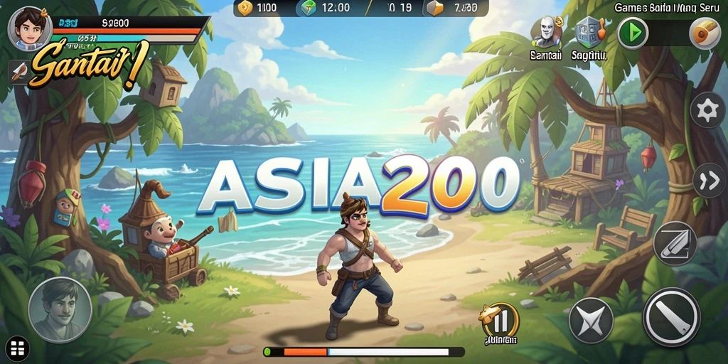 Tampilan permainan ASIA200 yang menyenangkan dan penuh warna.