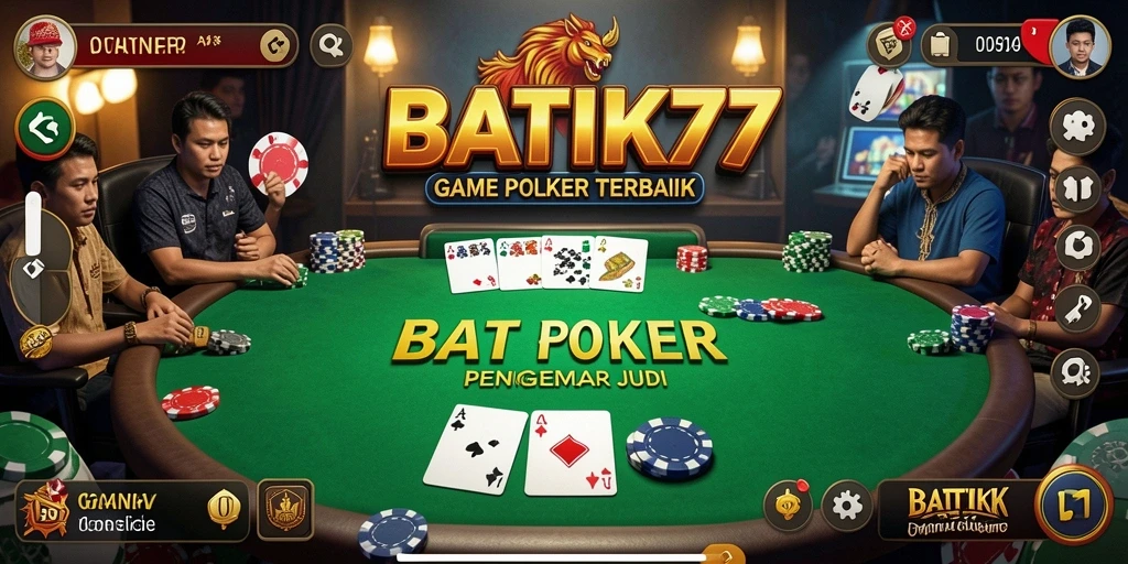 Screenshot gameplay <strong>BATIK77</strong> yang menampilkan aksi Poker yang mendebarkan.