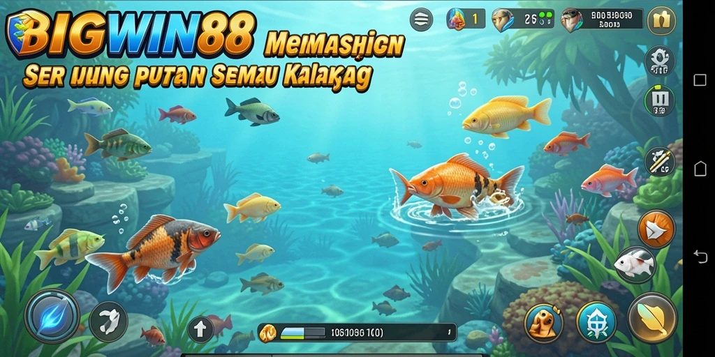 Gameplay seru memancing di laut dengan visual menawan.
