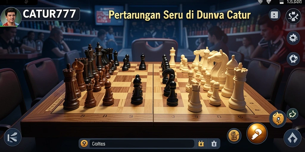 Tampilan gameplay <strong>CATUR777</strong> yang seru dan menegangkan dalam pertarungan catur.