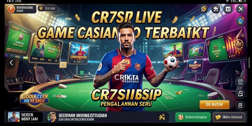Tampilan menarik dari gameplay Live Casino di CR7SIP.
