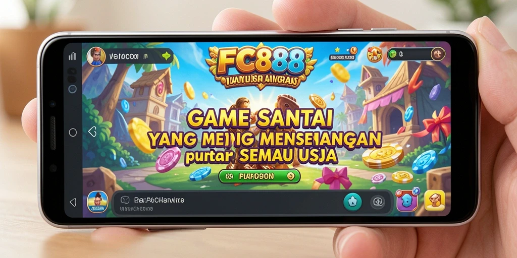 Screenshot gameplay <strong>FC888</strong> yang menampilkan level seru dan grafis cerah.