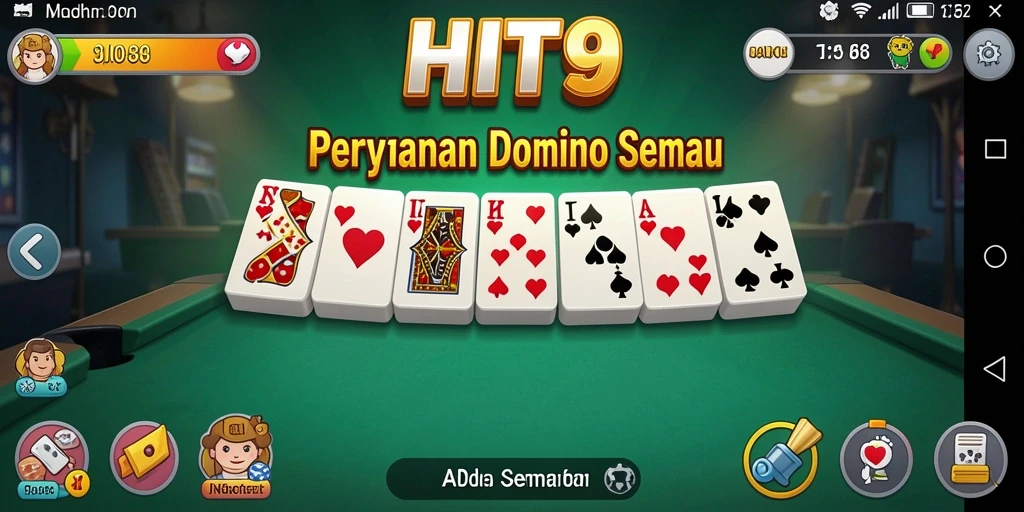 Tampilan menarik dari gameplay domino di HIT9.