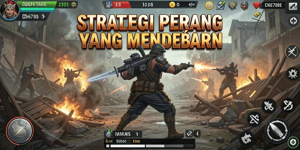 Tampilan gameplay <strong>ID6788</strong> yang menampilkan strategi pertempuran yang intens.