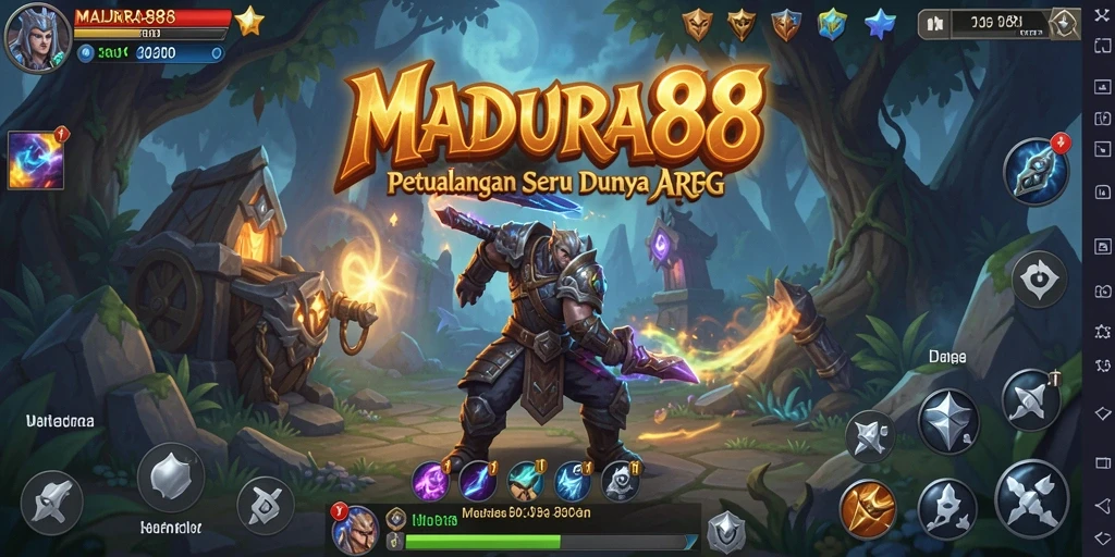 Tangkapan layar gameplay dari MADURA88 yang menampilkan pertarungan epik.
