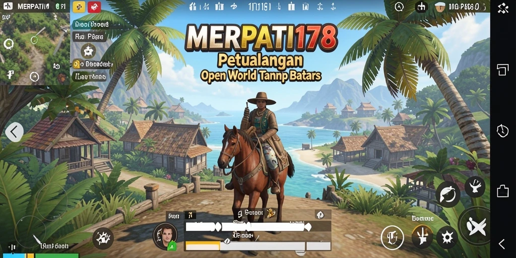 Screenshot gameplay <strong>MERPATI178</strong> menunjukkan dunia yang luas dan beragam.