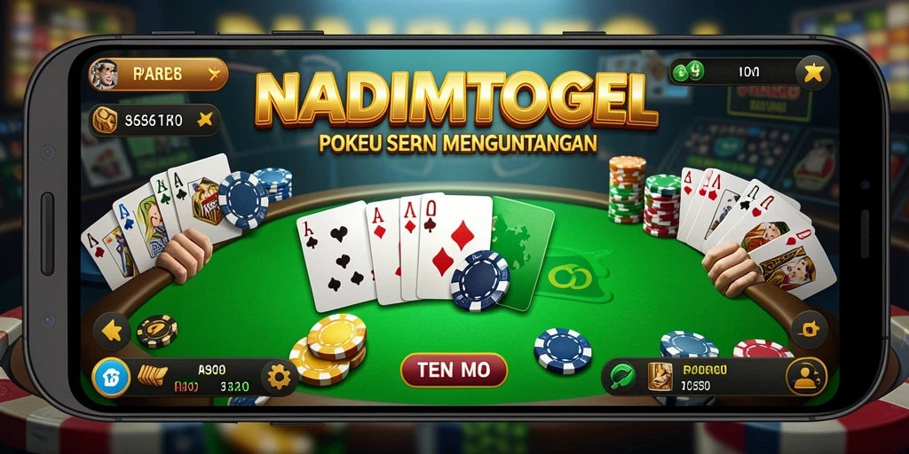 Tampilan gameplay seru dalam permainan Poker di NADIMTOGEL.