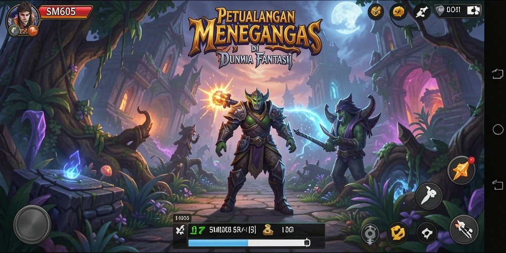 Screenshot gameplay menampilkan aksi seru dan petualangan di SM605.