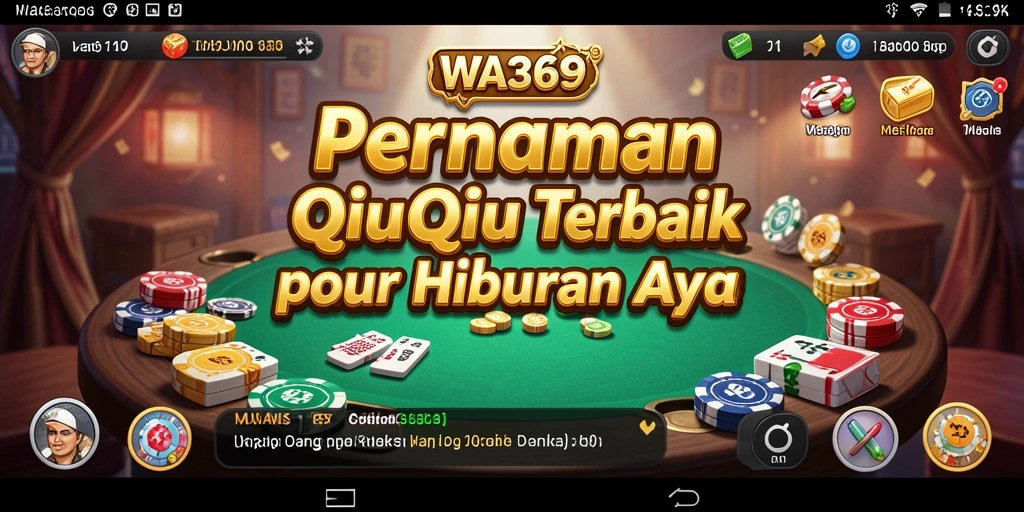 Screenshot utama WA369 menampilkan intensitas permainan QiuQiu yang seru.